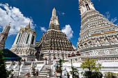 Bangkok Wat Arun - General view of the Phra prang complex. 